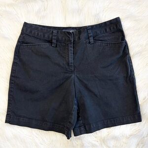 Lands End Black Mid Rise‎ Shorts Size 2